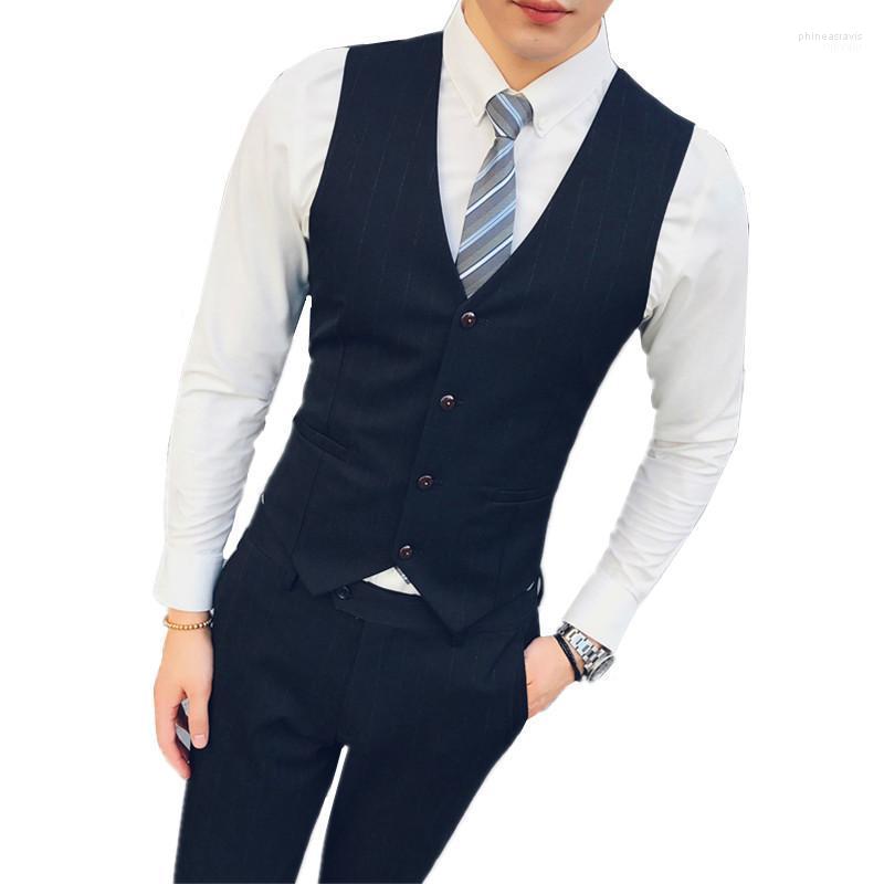 Men's Vests Black Striped Mens Vest And Suit Pants Two-piece Set Business Casual Trousers High Quality Gray Pant 4xl Phin22
Men's Vests Black Striped Mens Vest And Suit Pants Two-piece Set Business Casual Trousers High Quality Gray Pant 4xl Phin22