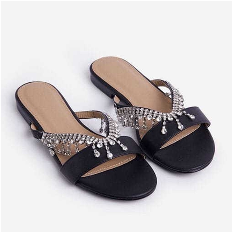Women Sandals Gladiator Summer Casual Shoes Bohemia mujer Wedding Shoes Crystal feminina Ladies Flip Flops Beach Sandals 210427