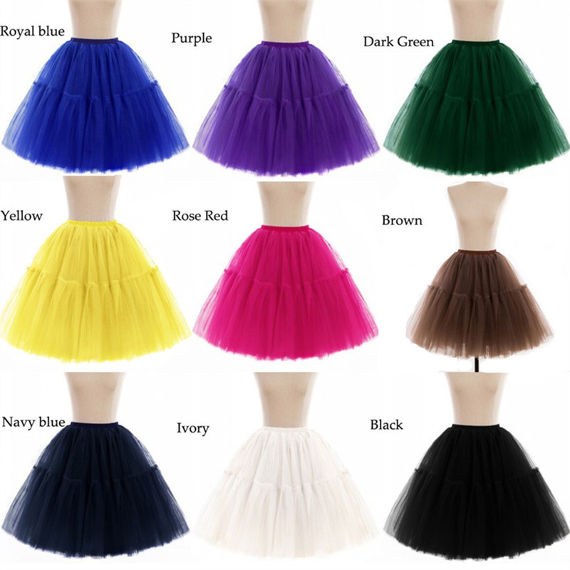 MisShow 6 Layers Chiffon Women Tutu Short Skirt High Waist Mesh Soft Tulle Puffy Pettiskirt Prom Ball Gown Party Dance 220322