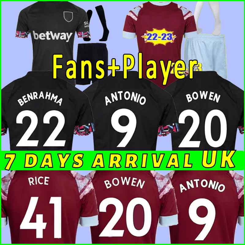 22 23 West Hams BOWEN RICE Soccer Jerseys United BENRAHMA LANZINI ANTONIO YARMOLENKO NOBLE FORNALS DAWSON Vlasic SOUCEK 2022 Jersey Football Shirt Men, Home
22 23 West Hams BOWEN RICE Soccer Jerseys United BENRAHMA LANZINI ANTONIO YARMOLENKO NOBLE FORNALS DAWSON Vlasic SOUCEK 2022 Jersey Football Shirt Men, Home