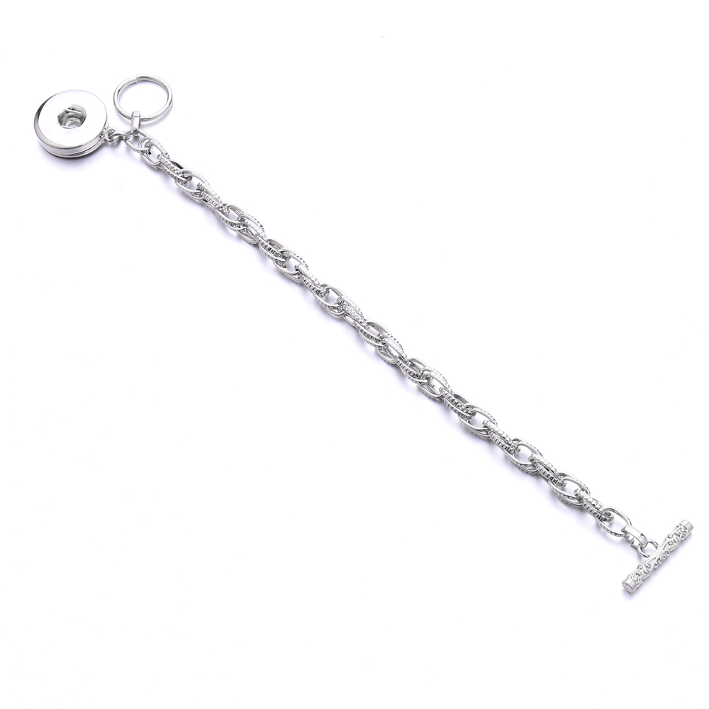 18mm snap button Charm Bracelet Silver Gold chian snaps buttons diy Bracelets Jewelry for women men