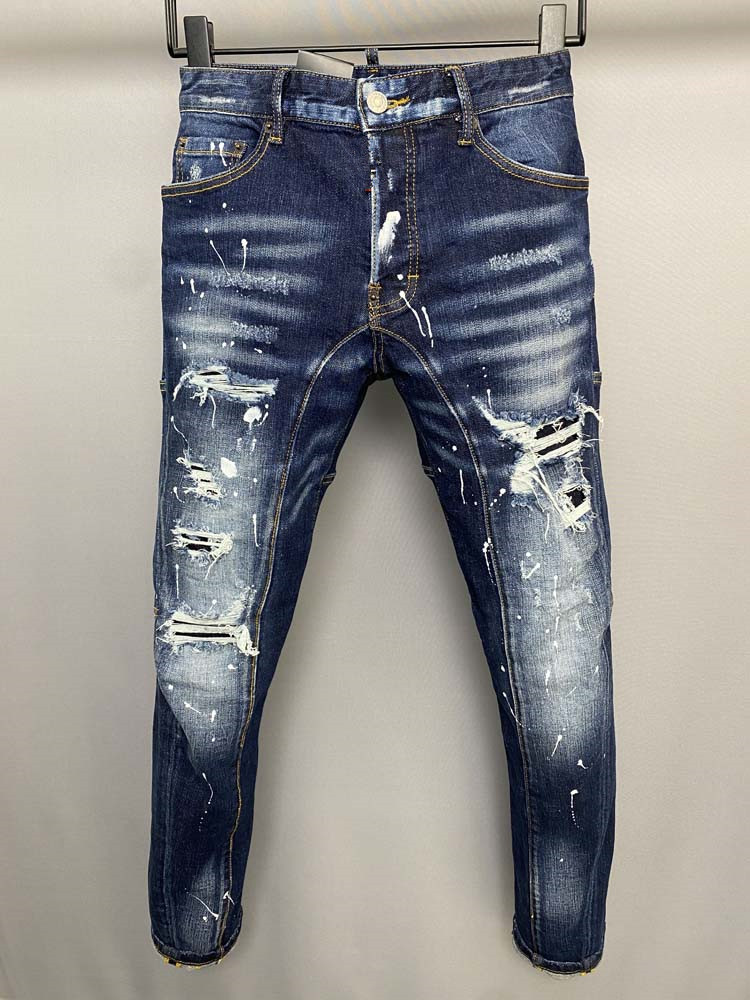 Mens Jeans Skinny Distress Ripped Destroyed Stretch Biker Denim white Black Blue Slim Fit Hip Hop Pants For Men size 44-54 Top Quality 66
Mens Jeans Skinny Distress Ripped Destroyed Stretch Biker Denim white Black Blue Slim Fit Hip Hop Pants For Men size 44-54 Top Quality 66