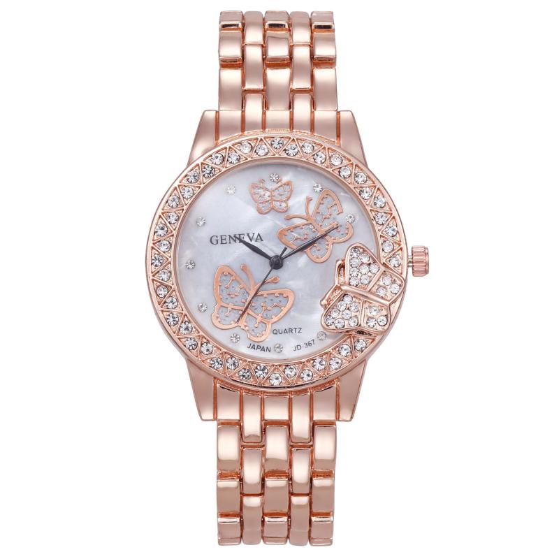 Wristwatches Butterfly Watches For Women Rose Gold Watch Fashion Geneva Luxury Female Rhinestone Steel Relogio Masculino
Wristwatches Butterfly Watches For Women Rose Gold Watch Fashion Geneva Luxury Female Rhinestone Steel Relogio Masculino