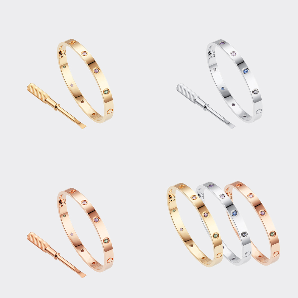 Bangle Love Screw Bracelet Designers Bracelets Colored Diamond Designer Jewelry Women Titanium Steel Gold-Plated Never Fade Not Allergic; Store/21621802
Bangle Love Screw Bracelet Designers Bracelets Colored Diamond Designer Jewelry Women Titanium Steel Gold-Plated Never Fade Not Allergic; Store/21621802
