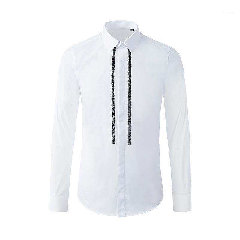Fashion Tide Brand Two-sided Sequin Embroidered Trend Shirt Youth High-quality Slim Long-sleeved Men's Casual Shirts, Black
Fashion Tide Brand Two-sided Sequin Embroidered Trend Shirt Youth High-quality Slim Long-sleeved Men's Casual Shirts, Black