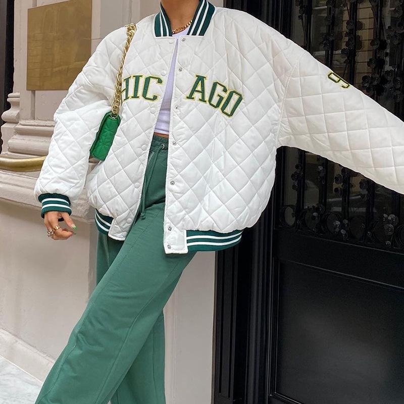 Women' Jackets Y2k Green Print Fashion Baseball Bomber Coat 2022 Autumn Winter Oversized Patchwork Jacket Varsity Women Casual White
Women' Jackets Y2k Green Print Fashion Baseball Bomber Coat 2022 Autumn Winter Oversized Patchwork Jacket Varsity Women Casual White