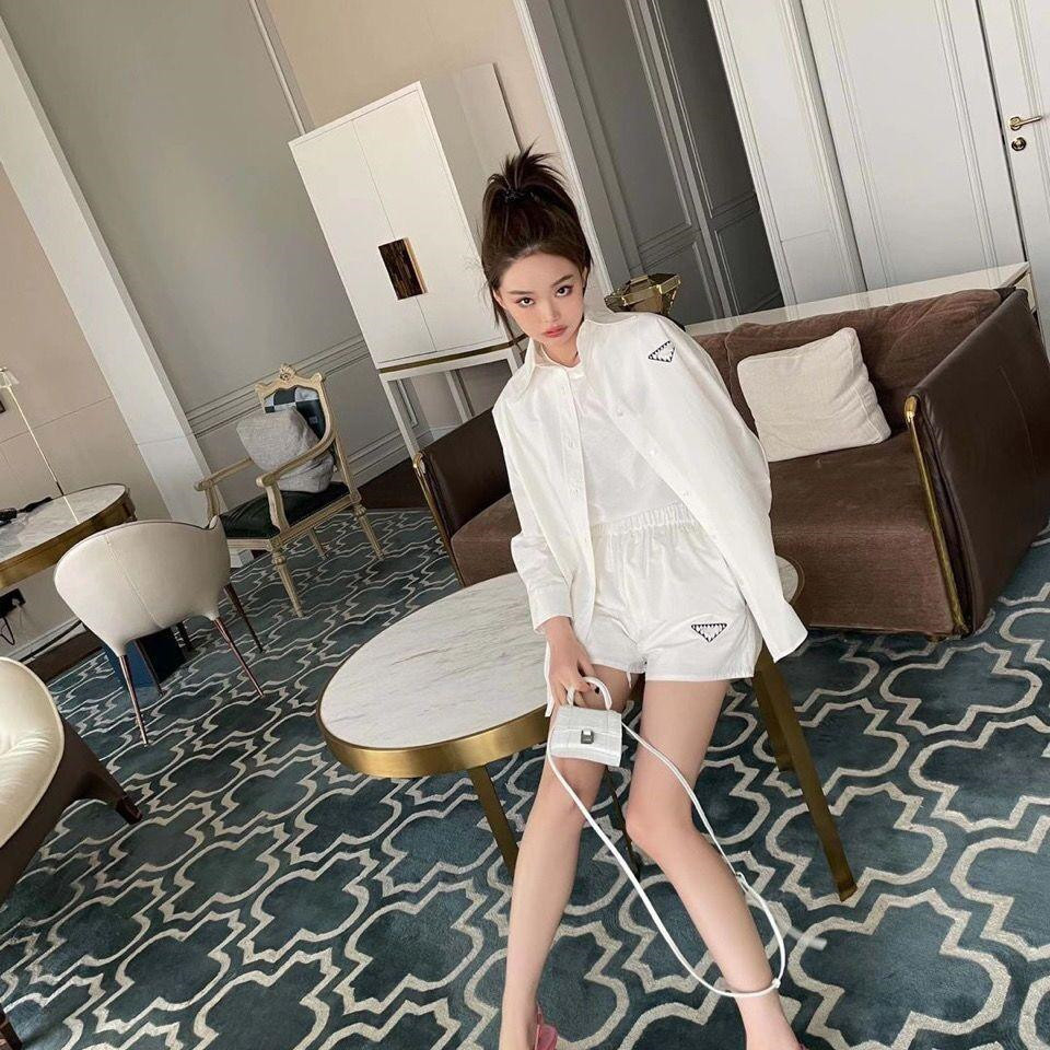 Brand Women's Two Piece Pants Set Tracksuits Summer Inverted Collar Mid Sleeve Shirt With Loose Shorts Casual Suit Women 9SIS, Black
Brand Women's Two Piece Pants Set Tracksuits Summer Inverted Collar Mid Sleeve Shirt With Loose Shorts Casual Suit Women 9SIS, Black