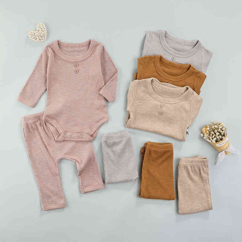 Citgeett Autumn Newborn Baby Girls Boys Ribbed Outfits Solid Color Long Sleeves Playsuit Pants Spring Clothing Set J220712
Citgeett Autumn Newborn Baby Girls Boys Ribbed Outfits Solid Color Long Sleeves Playsuit Pants Spring Clothing Set J220712