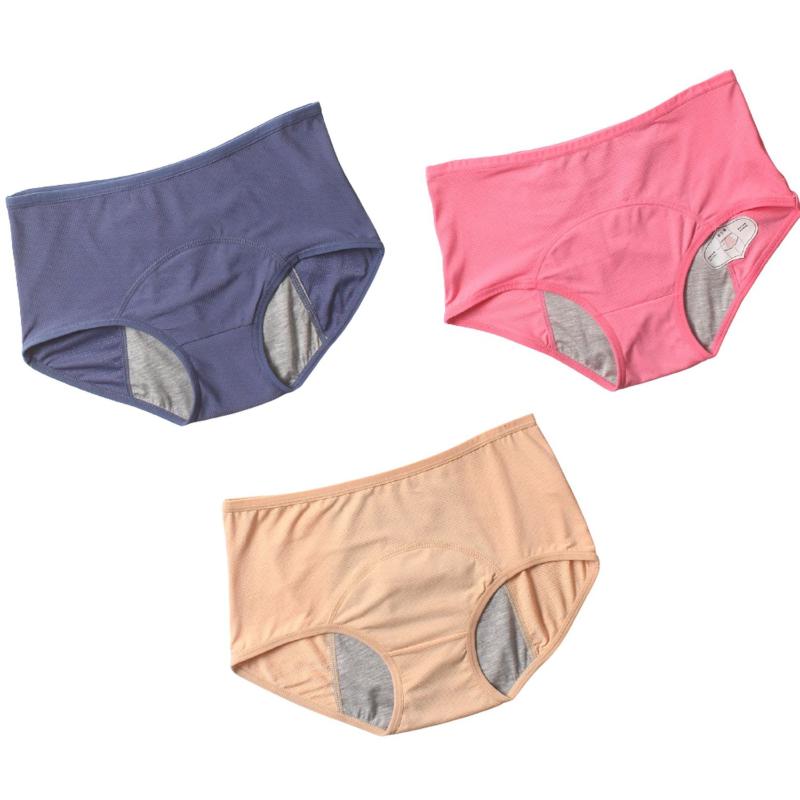 Women's Panties 3PCS Soft Breathable Mid Waist Menstrual Period Leak-proof Plus Size Underpants Briefs, Multicolor-xl-2
Women's Panties 3PCS Soft Breathable Mid Waist Menstrual Period Leak-proof Plus Size Underpants Briefs, Multicolor-xl-2
