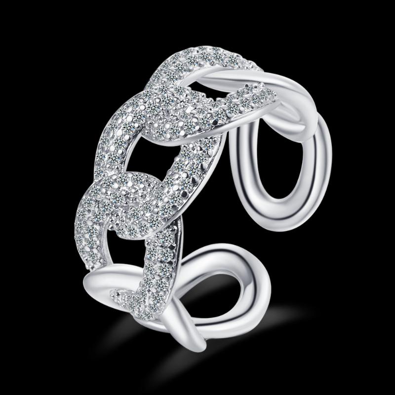 Wedding Rings Personalized Fashion 925 Silver Ring With Micro Diamond Chain For Men Women Jewelry Gift 18k Gold Color Unisex JewelryWedding
Wedding Rings Personalized Fashion 925 Silver Ring With Micro Diamond Chain For Men Women Jewelry Gift 18k Gold Color Unisex JewelryWedding