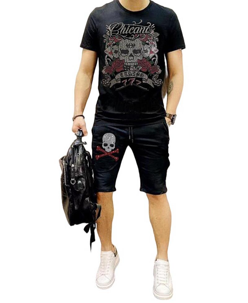Men' Tracksuits Rhinestones Streetwear Rhinestone Heavy Industry Tracksuit Sweatshirt Men Fashion Short Sleeves Suit, As picture shown
Men' Tracksuits Rhinestones Streetwear Rhinestone Heavy Industry Tracksuit Sweatshirt Men Fashion Short Sleeves Suit, As picture shown