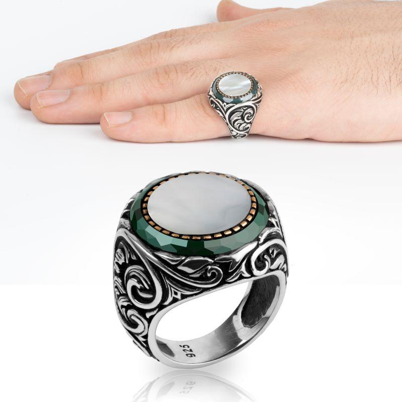 Cluster Rings D High-quality 925 Sterling Silver PEARL STONE Ring Jewelry Made In Turkey A Luxurious Way For Men With Gift
Cluster Rings D High-quality 925 Sterling Silver PEARL STONE Ring Jewelry Made In Turkey A Luxurious Way For Men With Gift