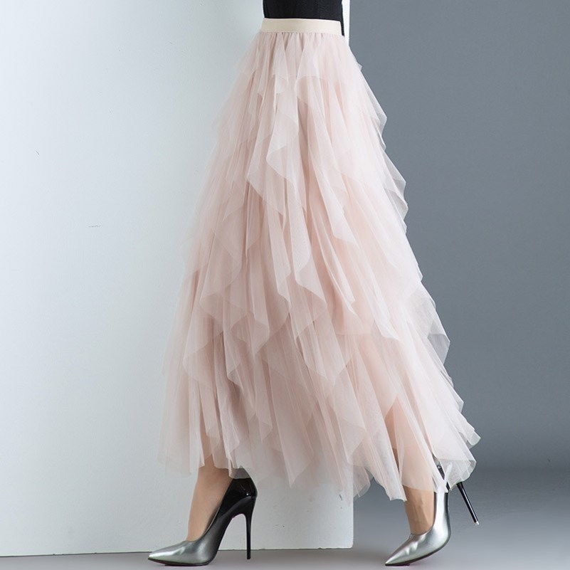 Fashion Tutu Tulle Women Long Maxi Spring Korean Black Pink High Waist Pleated Skirt Female Y200326, White
Fashion Tutu Tulle Women Long Maxi Spring Korean Black Pink High Waist Pleated Skirt Female Y200326, White