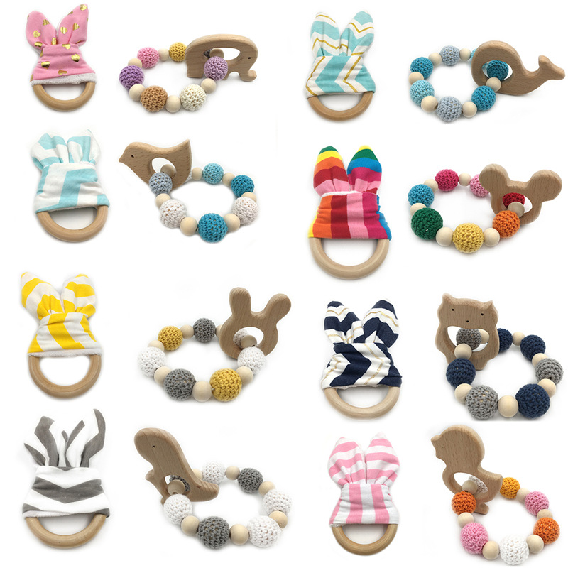 Diy Infant Feeding Baby Pacifiers Natural Wooden Crochet Teething Beads Newborn Teeth Practice Kids Toys Cartoon Rainbow 2Pcs/Sets
Diy Infant Feeding Baby Pacifiers Natural Wooden Crochet Teething Beads Newborn Teeth Practice Kids Toys Cartoon Rainbow 2Pcs/Sets