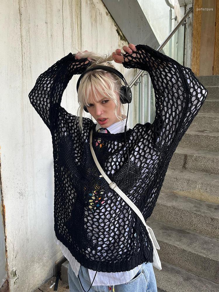 Women' Sweaters Hollow Out Gothic Loose Knitted Blouses Women Autumn Casual Y2K Cross Pattern Female Streetwear Cws0688-5Women' Perf22, Black
Women' Sweaters Hollow Out Gothic Loose Knitted Blouses Women Autumn Casual Y2K Cross Pattern Female Streetwear Cws0688-5Women' Perf22, Black