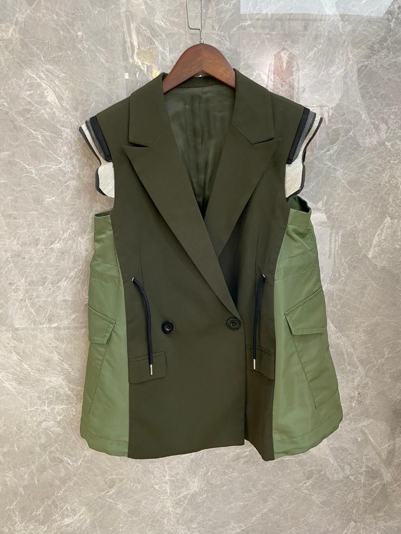 Women' Vests 2022SS Spring Women High Quality Double Breasted Patchwork Vest Coat For Female Chic Jacket 2 Color Tutu Luci22, Black
Women' Vests 2022SS Spring Women High Quality Double Breasted Patchwork Vest Coat For Female Chic Jacket 2 Color Tutu Luci22, Black