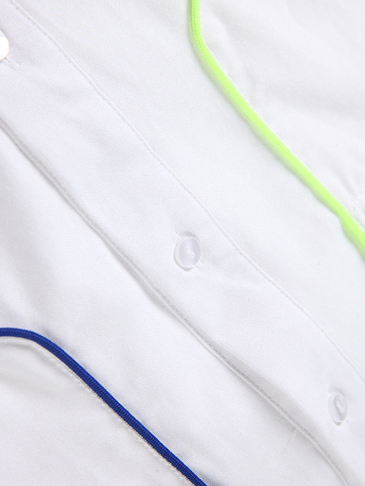 [EAM] Women White Contrast Color Big Size Blouse Lapel Long Sleeve Loose Fit Shirt Fashion Spring Autumn 1DD5268 220407