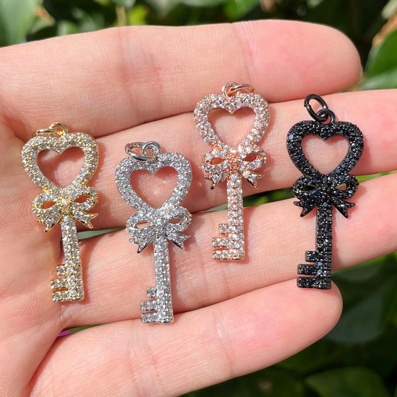 Charms 5Pcs Cubic Zirconia Pave Key Pendant For Jewelry Making Bracelet Necklace Handmade AccessoriesCharms
Charms 5Pcs Cubic Zirconia Pave Key Pendant For Jewelry Making Bracelet Necklace Handmade AccessoriesCharms