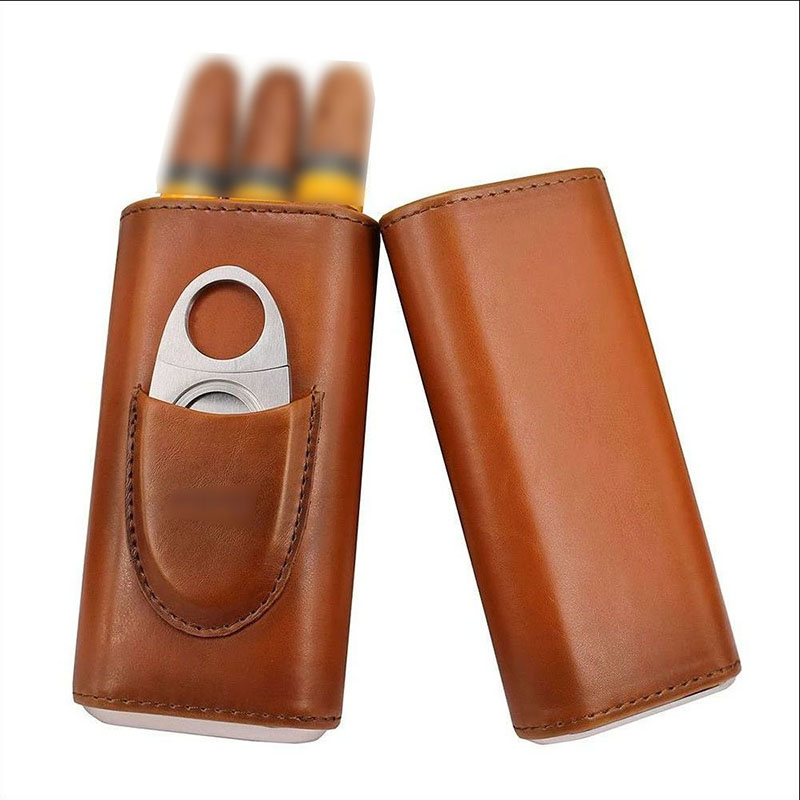 Cigar-Tool Accessories Leather Cigar Case Portable Humidor With Stainless Steel Cigar Cutter Cigars Scissor Guillotine Knife Father's Day Birthday Gift ZL0839
Cigar-Tool Accessories Leather Cigar Case Portable Humidor With Stainless Steel Cigar Cutter Cigars Scissor Guillotine Knife Father's Day Birthday Gift ZL0839