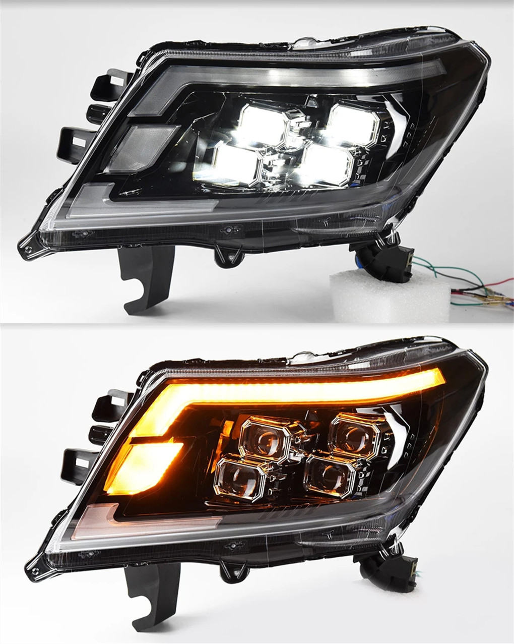 2 PCS Auto Car Head Light Parts For Navara NP300 20 15-20 20 LED Lamps Headlight DRL Daytime Running Lights Turn Signal