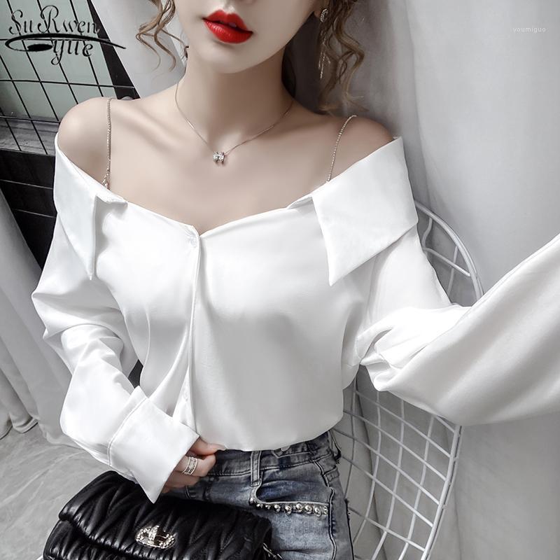 Women' Blouses & Shirts 2022 Autumn Fashion All-match Cotton Blouse A- Line Off-Shoulder Tops Female Long Sleeve Korean Clothes 10528, White
Women' Blouses & Shirts 2022 Autumn Fashion All-match Cotton Blouse A- Line Off-Shoulder Tops Female Long Sleeve Korean Clothes 10528, White