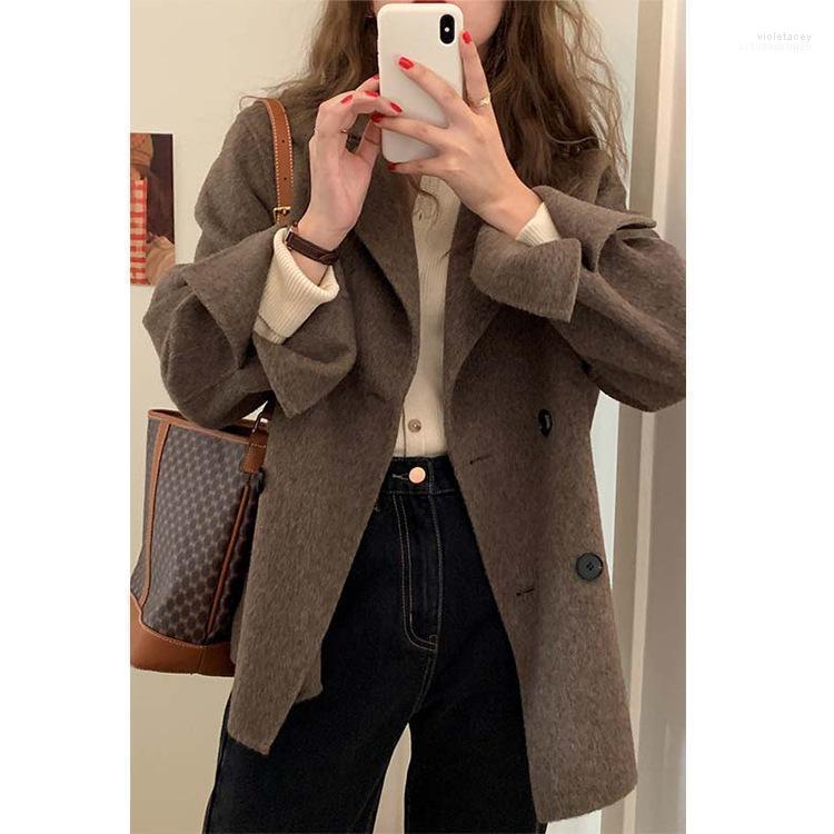 Men' Wool & Blends Im To Self-made Short Double-sided Handmade Coat Women' 2022 Loose Long Sleeve Double Row Button Woolen Coat1 Viol22, See chart
Men' Wool & Blends Im To Self-made Short Double-sided Handmade Coat Women' 2022 Loose Long Sleeve Double Row Button Woolen Coat1 Viol22, See chart
