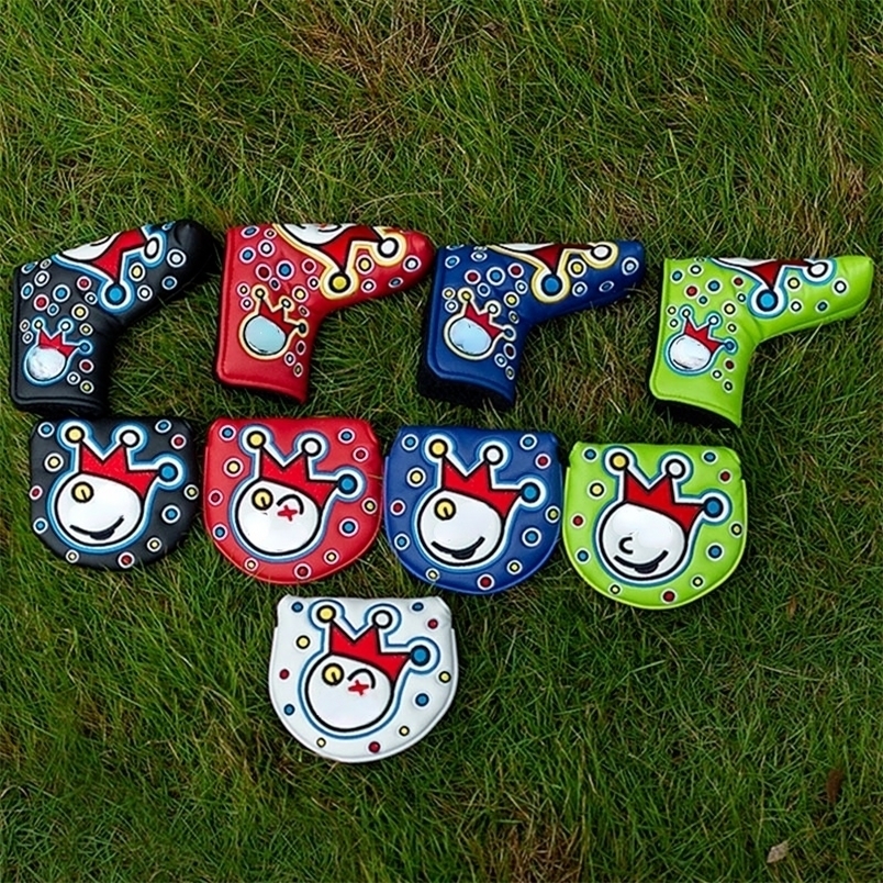 Golf Headcover Golf Putter Head Cover for Driver Fairway Hybrid Clown Embroidery Leather Protector Wood Covers 220618
Golf Headcover Golf Putter Head Cover for Driver Fairway Hybrid Clown Embroidery Leather Protector Wood Covers 220618