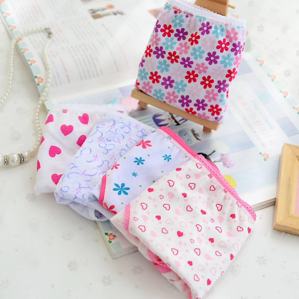 6pcs/pack Fashion New Baby Girls Underwear Cotton Panties Kids Short Briefs Children Underpants Wholesale
