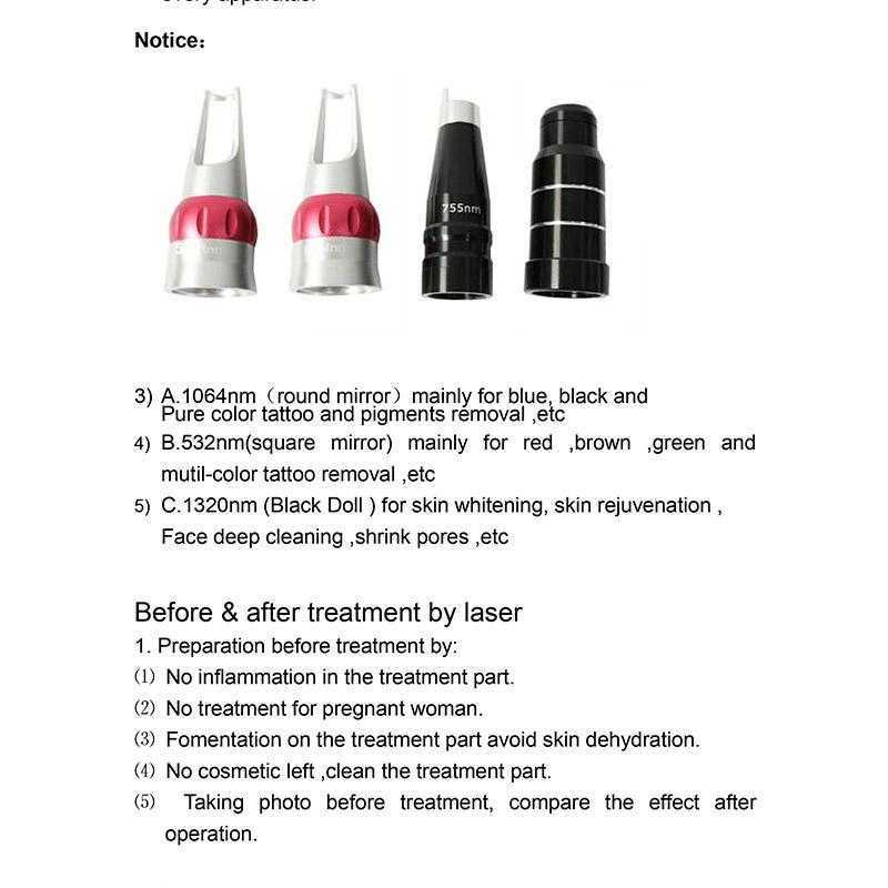 Hot Spending Laser Picosecond for All Skin Type Tattoo Removal Q Switch Pico Laser 1064nm 532nm 755nm Tatoo Pigment freckle Remove Machine