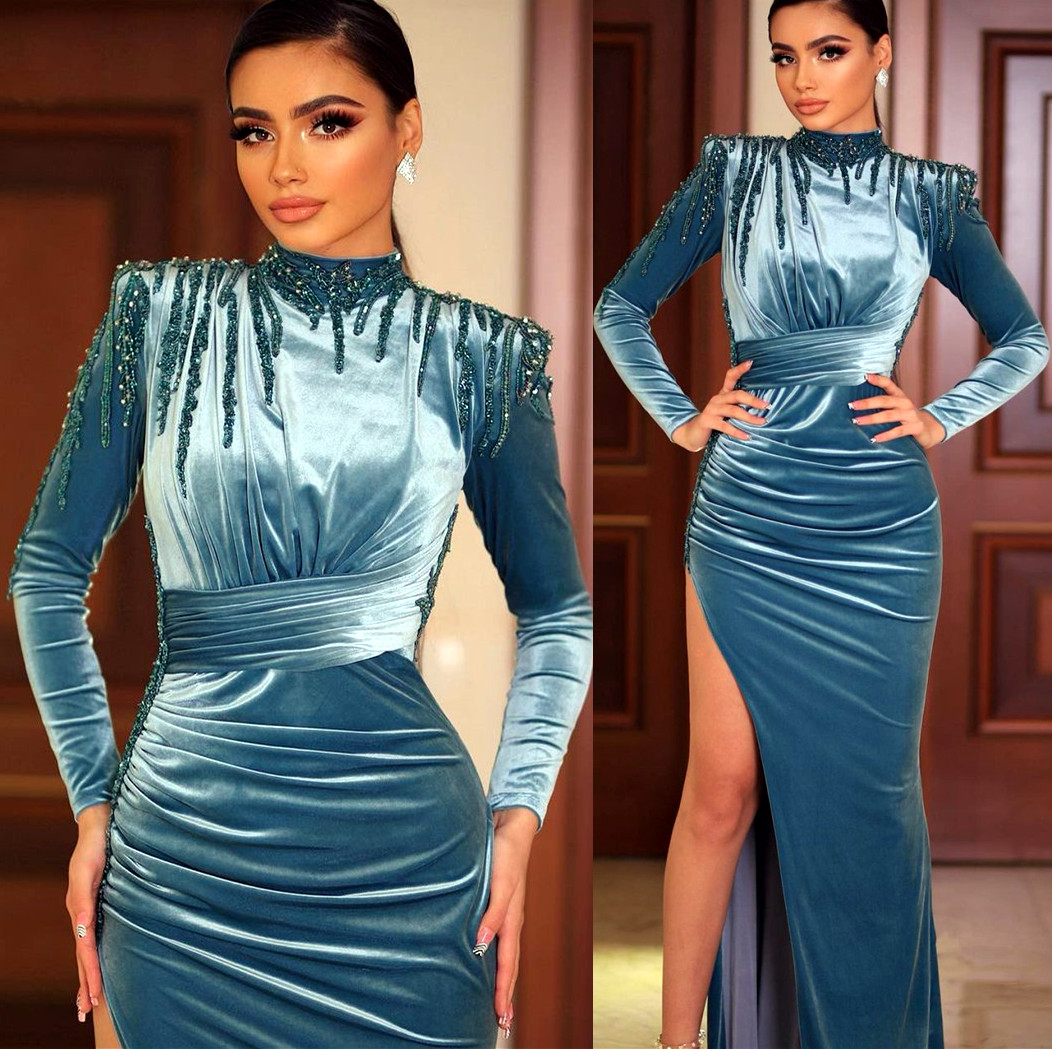 2022 Plus Size Arabic Aso Ebi Blue Mermaid Sexy Prom Dresses High Neck Beaded Evening Formal Party Second Reception Birthday Engagement Bridesmaid Gowns Dress ZJ264, Gray
2022 Plus Size Arabic Aso Ebi Blue Mermaid Sexy Prom Dresses High Neck Beaded Evening Formal Party Second Reception Birthday Engagement Bridesmaid Gowns Dress ZJ264, Gray