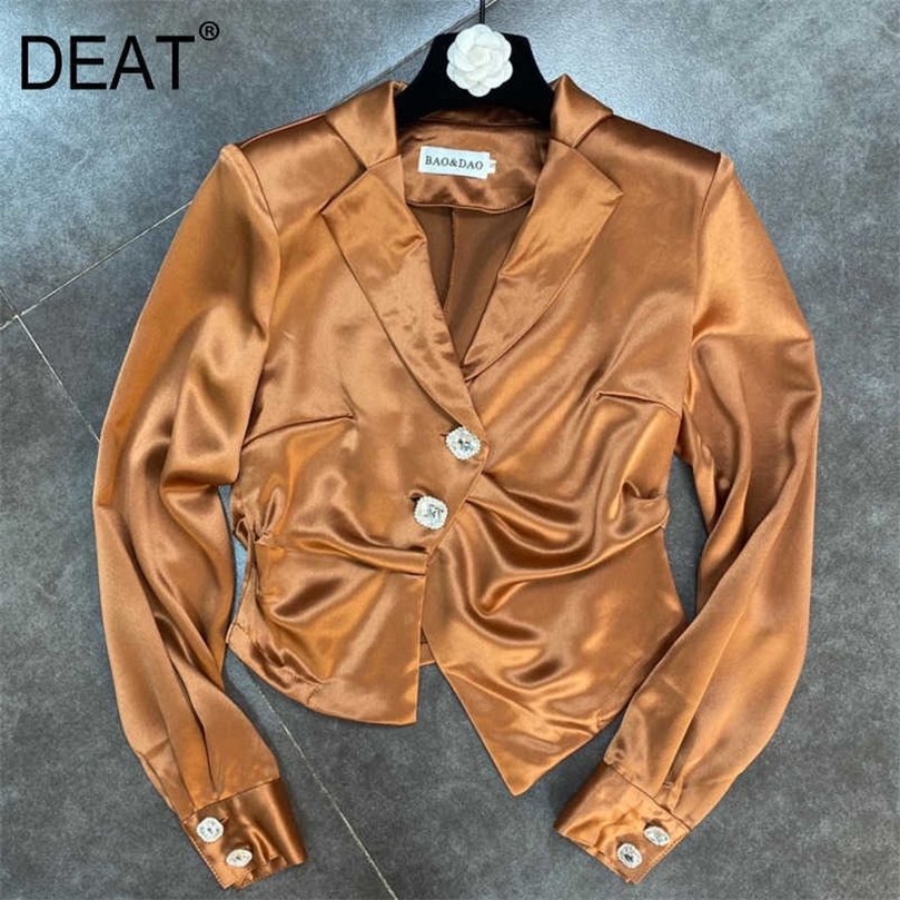 DEAT summer fashion women clothes V-neck full sleeves single breasted asymmetrical high waist blazer WS29604L 210709, White
DEAT summer fashion women clothes V-neck full sleeves single breasted asymmetrical high waist blazer WS29604L 210709, White