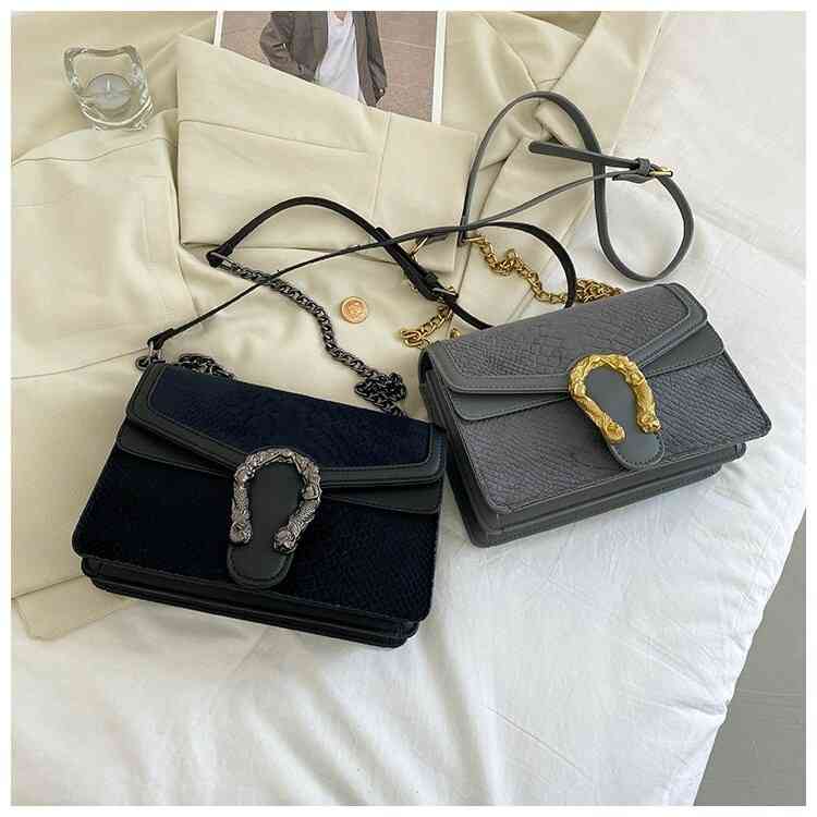 2022 Spring Simple Texture Single Shoulder Messenger Chain Fashion Small Square Crossbody Shoulder Bags