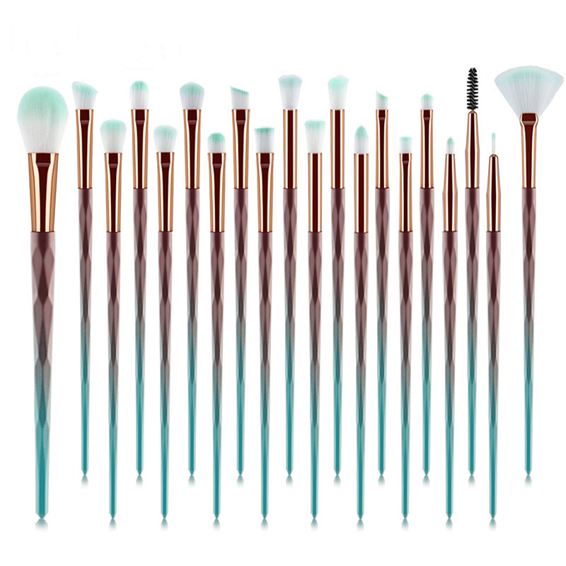 Makeup Brushs Set 20pcs Dia Fan Powder Foundation Brush Blush Blending Eyeshadow Lip Cosmetic Eye Make Up Brushes Kit Tool