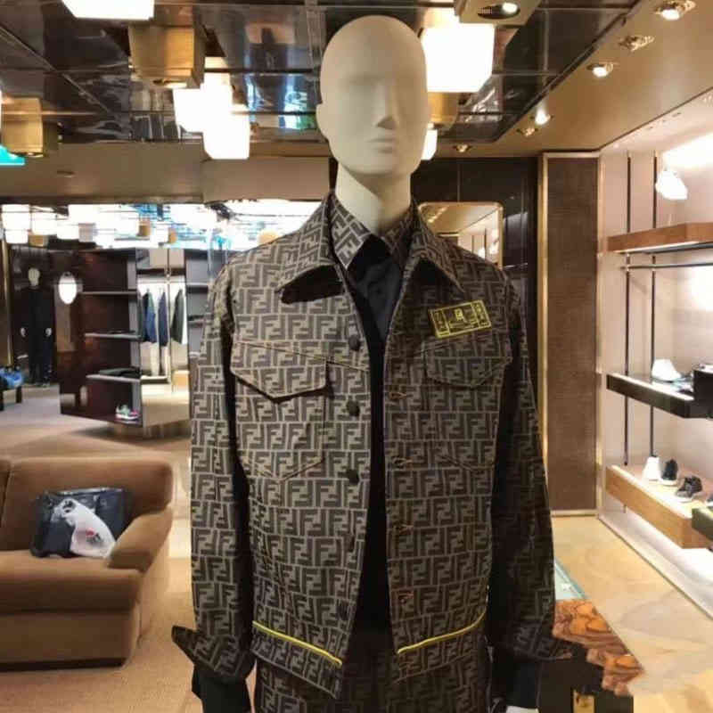 Hot Selling Double F Denim Jacket High Quality Fen22di Short Jacket Full Body Embroidered Print Slim Fit Fashion Biker Suit, Brown
Hot Selling Double F Denim Jacket High Quality Fen22di Short Jacket Full Body Embroidered Print Slim Fit Fashion Biker Suit, Brown