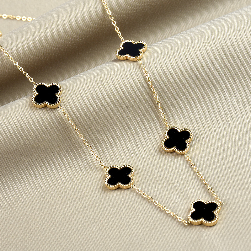 Luxury Brand Clover Pendant Stainless Steel 18k Rose Gold Ladies Necklaces Bracelet Jewelry for Women Gift
Luxury Brand Clover Pendant Stainless Steel 18k Rose Gold Ladies Necklaces Bracelet Jewelry for Women Gift