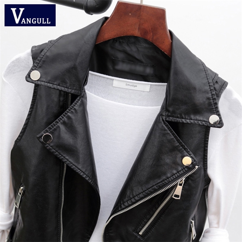 Vangull PU Leather Vest Waistcoat Solid Women Motorcycle Vest Spring Autumn High Quality Sleeveless Zipper Vests Tops K220812, Black
Vangull PU Leather Vest Waistcoat Solid Women Motorcycle Vest Spring Autumn High Quality Sleeveless Zipper Vests Tops K220812, Black