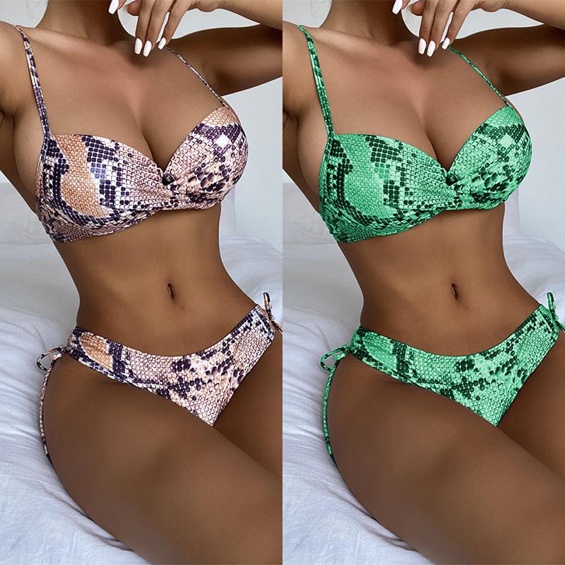Women' Swimwear Freckange Sexy Snake Skin Bikini 2022animal Print Swimsuit Brazilian Push Up 2 Piece Set Women Sunmmer Beach Biquini, Gr
Women' Swimwear Freckange Sexy Snake Skin Bikini 2022animal Print Swimsuit Brazilian Push Up 2 Piece Set Women Sunmmer Beach Biquini, Gr