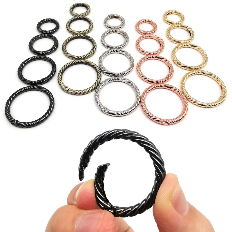 Twist Spring O Ring Openable Leather Bag Handbag Strap Buckle Connect Keyring Pendant Key Dog Chain Snap Clasp Clip Carabiner 220716
Twist Spring O Ring Openable Leather Bag Handbag Strap Buckle Connect Keyring Pendant Key Dog Chain Snap Clasp Clip Carabiner 220716
