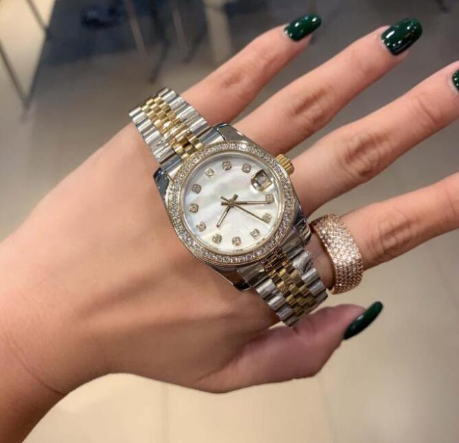 Fashion Automatic Mechanical Woman Watch 26mm Diamond Bezel Womens Datejust Watches Jubilee Stainless Steel Lady Ladies Wristwatch Fashion Women Wristwatches, Water proof 50m
Fashion Automatic Mechanical Woman Watch 26mm Diamond Bezel Womens Datejust Watches Jubilee Stainless Steel Lady Ladies Wristwatch Fashion Women Wristwatches, Water proof 50m