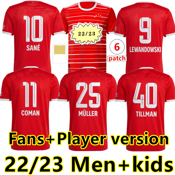 LEWANDOWSKI soccer jerseys 22 23 fan+player version SANE GORETZKA COMAN MULLER DAVIES BAYERN KIMMICH football shirts Men + Kids kit 2022 2023 uniforms, 22/23 home adult socks
LEWANDOWSKI soccer jerseys 22 23 fan+player version SANE GORETZKA COMAN MULLER DAVIES BAYERN KIMMICH football shirts Men + Kids kit 2022 2023 uniforms, 22/23 home adult socks
