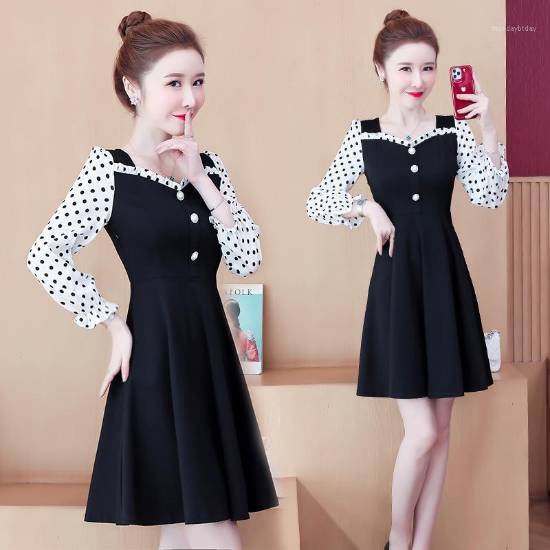 Casual Dresses Women Korean Dress Fashion One Piece Autumn Spring 2022 Office Lady Korea Style Long Sleeve Patchwork Polka Dot Zipper, As picture
Casual Dresses Women Korean Dress Fashion One Piece Autumn Spring 2022 Office Lady Korea Style Long Sleeve Patchwork Polka Dot Zipper, As picture