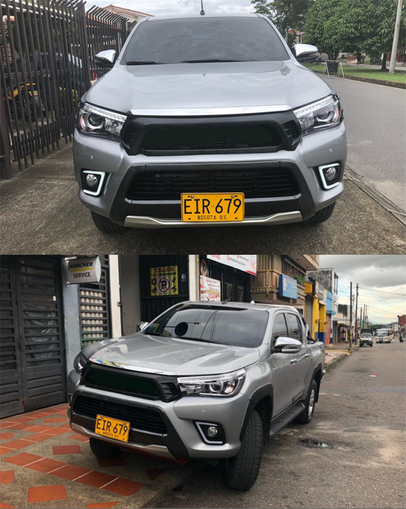 LED Headlight For Toyota Hilux Revo LED Headlights 15-19 Car Front Lamp Dynamic Turn Signal Daily Working Light