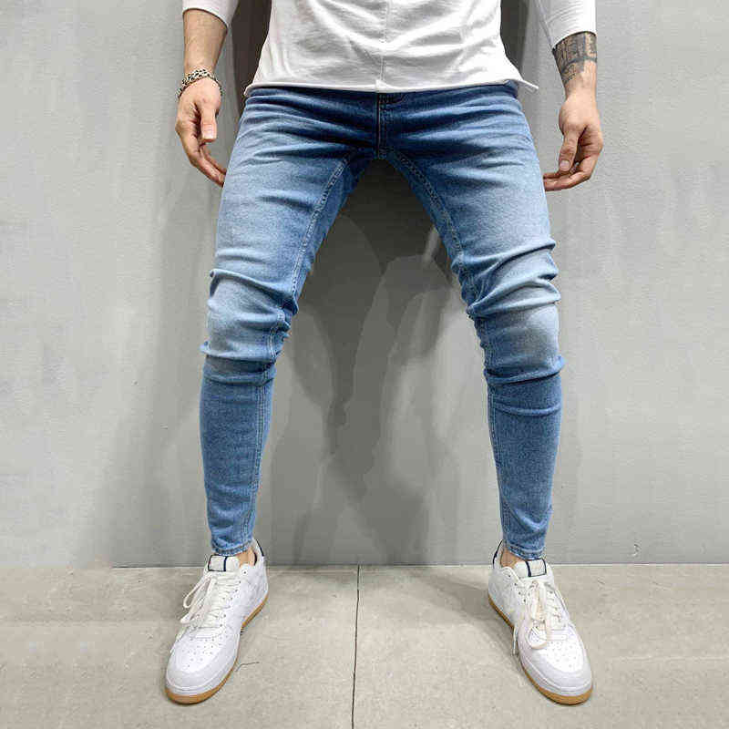 New Jeans Men Business Casual Black Slim Pencil Pants Men Fashion Skinny Biker Pants Street Hip Hop Party Denim Clothes men J220629