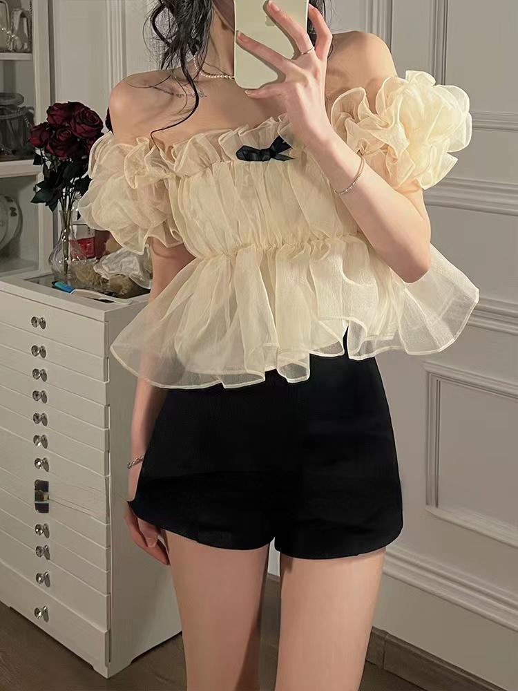 Women' Blouses & Shirts Summer Sweet Fairy Blouse Women Casual Beach Style Sexy Crop Tops Female Kawaii Clothing Short Sleeve Korean ChicWo, Apricot
Women' Blouses & Shirts Summer Sweet Fairy Blouse Women Casual Beach Style Sexy Crop Tops Female Kawaii Clothing Short Sleeve Korean ChicWo, Apricot
