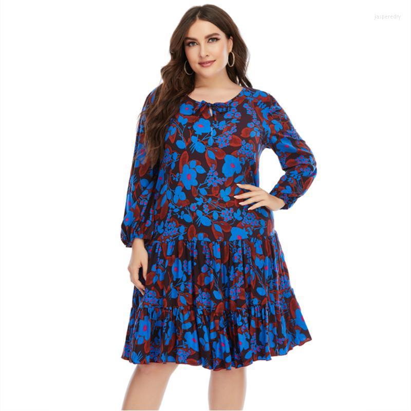 Plus Size Dresses 2022 Spring Summer European And American Style Full Sleeve Printed Dress For Women Jasp22, Blue
Plus Size Dresses 2022 Spring Summer European And American Style Full Sleeve Printed Dress For Women Jasp22, Blue