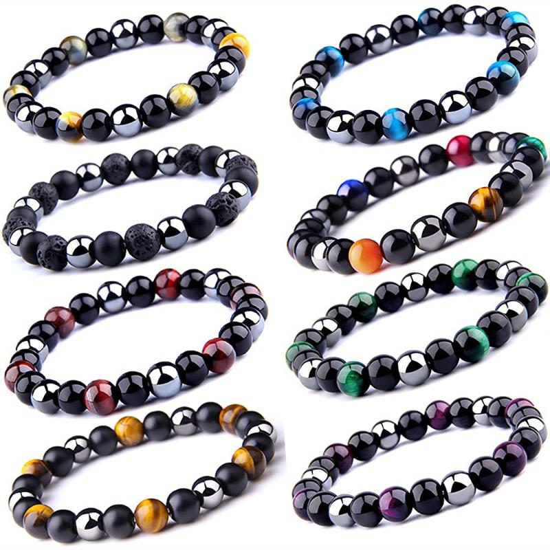 Beaded, Strands 8PCS Magnetic Hematite Therapy Beads Bangle Set For Men Women Healing Energy Adjustable Stone 8mm Bracelet Jewelry
Beaded, Strands 8PCS Magnetic Hematite Therapy Beads Bangle Set For Men Women Healing Energy Adjustable Stone 8mm Bracelet Jewelry