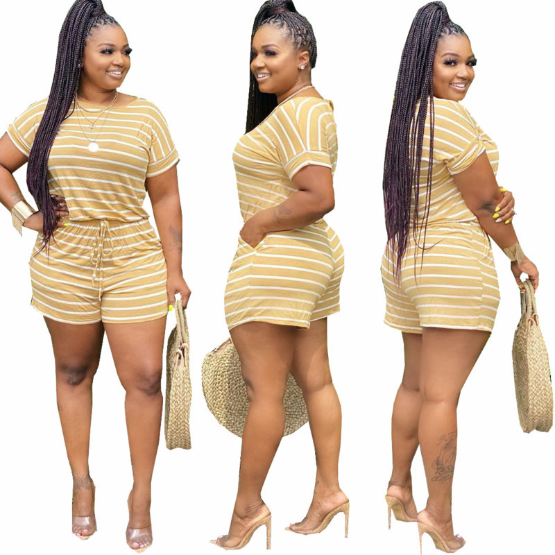 Designer Plus Size 5xl Women Tracuits Two Pieces Sports Outfits Fashion Striped Short Sleeved T Shirt Shorts Suits Summer Clothing