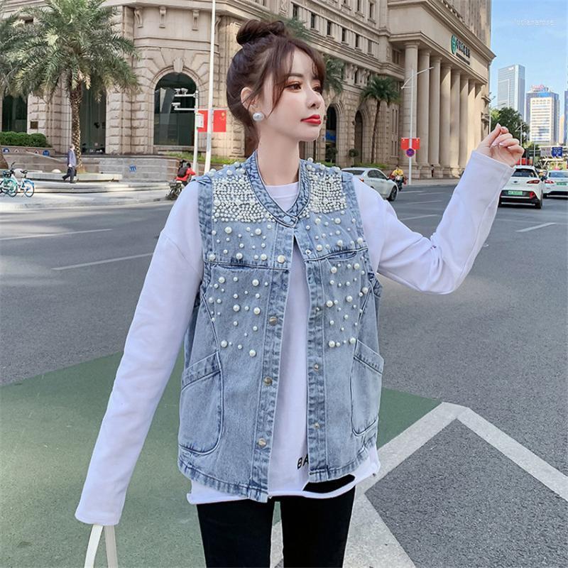 Women' Vests Women Denim Jackets Sleeveless Waistcoat 2022 Streetwear Fashion Casual Jeans Vest Chaquetas Outwear Veste Femme Luci22, Blue vest
Women' Vests Women Denim Jackets Sleeveless Waistcoat 2022 Streetwear Fashion Casual Jeans Vest Chaquetas Outwear Veste Femme Luci22, Blue vest