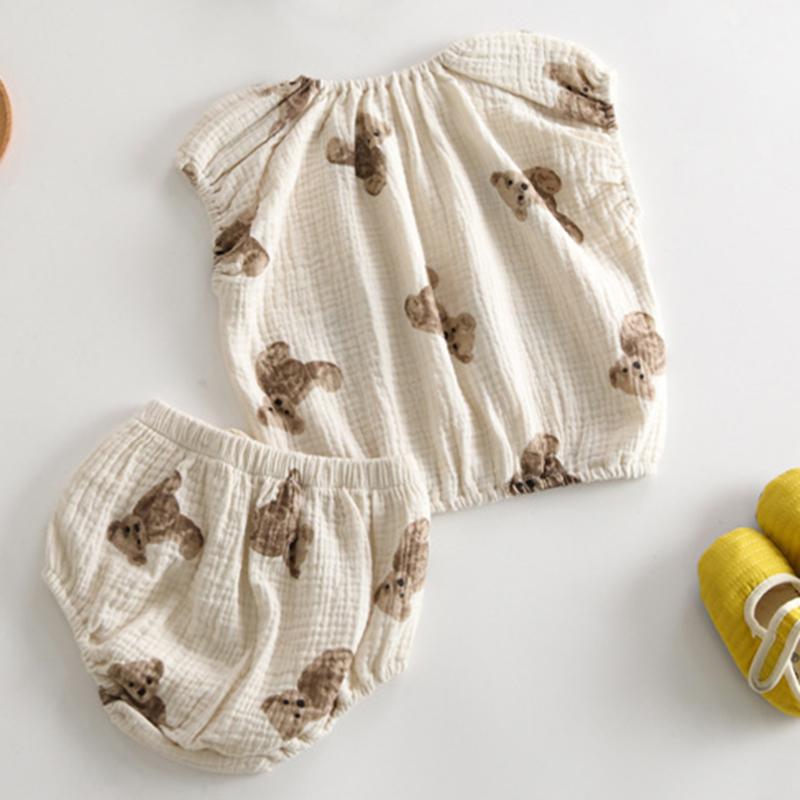 Clothing Sets Cartoon Bear Printing Baby Clothes Summer Vintage Linen Cotton Sleeveless Shirt Pp Shorts Suit For Toddler Girl OutfitsClothin, White romper
Clothing Sets Cartoon Bear Printing Baby Clothes Summer Vintage Linen Cotton Sleeveless Shirt Pp Shorts Suit For Toddler Girl OutfitsClothin, White romper