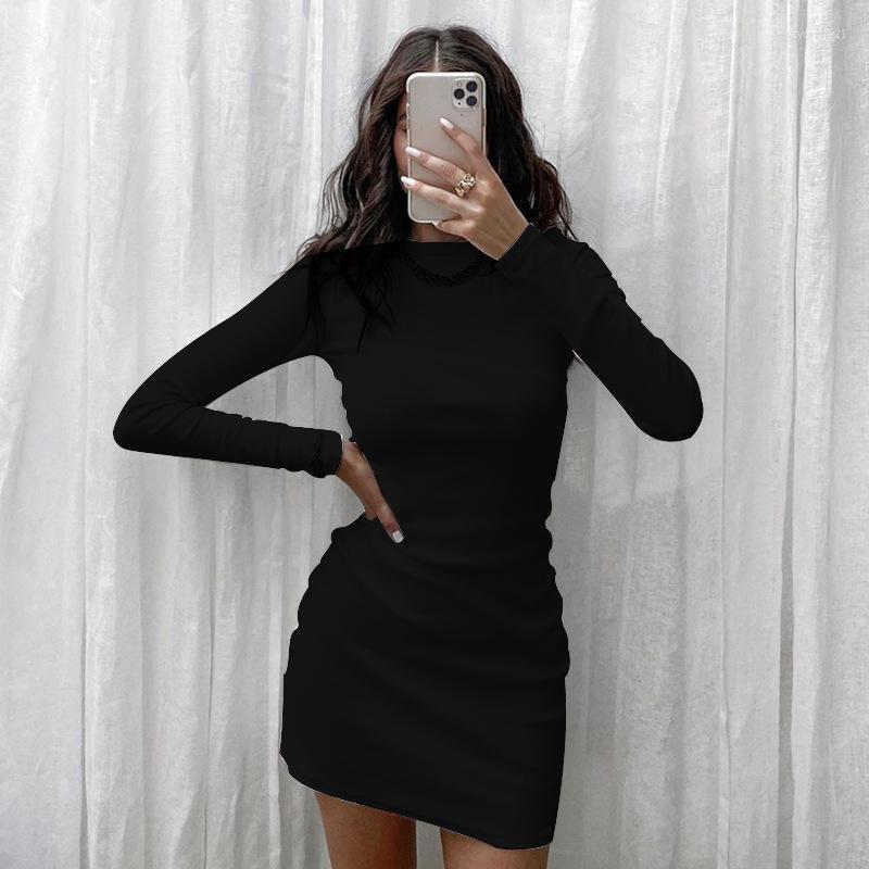 Casual Dresses Women Spring Autumn Sexy Solid Color Ribbed Short DressLong Sleeve Round Neck Streetwear Bodycon Dress Black/Whte
Casual Dresses Women Spring Autumn Sexy Solid Color Ribbed Short DressLong Sleeve Round Neck Streetwear Bodycon Dress Black/Whte